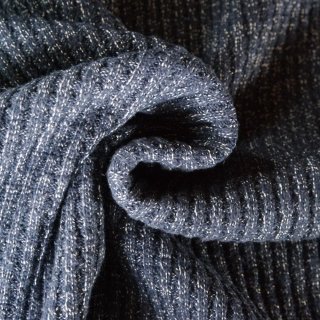Cotton knitted melange, dunkelblau, Strick, 48088, 450g/m²