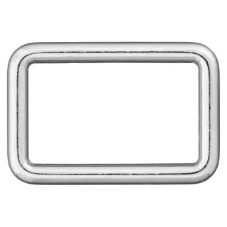 Vierkant Taschenring, 40mm, silberfarbig, 5005110400082