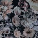 Nature Morte, ungerauhter Sweat mit Blumen, grau/altrosa, 100436, 200g/m²