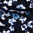 Nature Morte, ungerauhter Sweat mit Blumen, blau, 500597,...