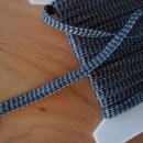 geflochtene Flechttresse/Flachkordel, grau/schwarz, 14318078
