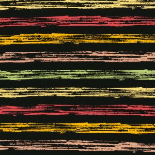 ungerauhter Modalsweat Joana mit Streifen, schwarz, 561299, RESTSTÜCK 65 cm