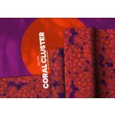 Coral Cluster by Thorsten Berger, orange/lila, Viskosewebware, 200425, RESTST&Uuml;CK 35cm