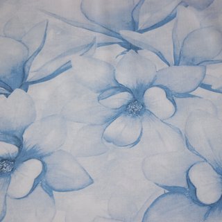 bedruckte Viskosewebware mit Blumen blau, 60061101,...