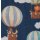 Waffeljersey Maja, Heißluftballon blau, 595744, RESTSTÜCK 75cm