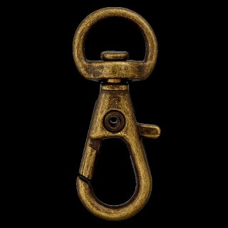 Karabinerhaken, 10mm, altmessing, 5004430100851