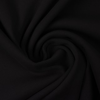 Tessa, feines Rippbündchen schwarz, 299, 420g/m²
