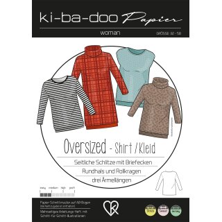 Basic Oversized Shirt/Kleid | Größe 32-58 - Papier -  Schnittmuster und Anleitung als Broschüre, Ki-ba-doo