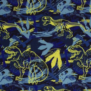 Nano -Softshell mit Dinos, blau, Fiete, 522598, RESTSTÜCK 45cm