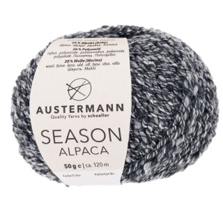 Season Alpaca, Austermann, grau, 6, 50g, ca. 120m Lauflänge