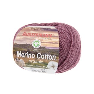 GOTS Merino Cotton Organic, Austermann, beere, Fb. 20, 50g, ca. 230m Lauflänge