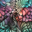 ColorDrops MID - dark mystic - Bio-Jersey, Digitaldruck, Astrokatze, RESTSTÜCK 80cm