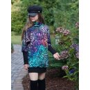 ColorDrops MID - dark mystic - Bio-Jersey, Digitaldruck, Astrokatze, RESTSTÜCK 80cm