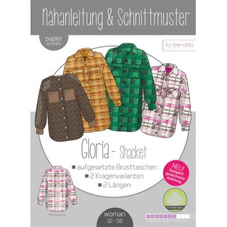 Papierschnitt Shacket Gloria | Größe 32-58  - DIN A 0 Schnittmuster und Anleitung als Broschüre, Ki-ba-doo