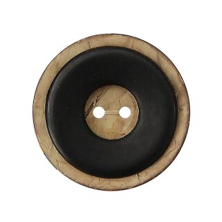 Kokos/Polyesterknopf 2-Loch, 30mm, schwarz 454135030008001