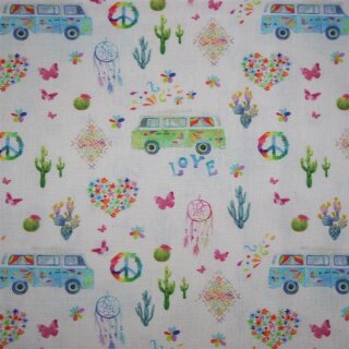 Poplin Painty, Bio-Baumwollwebware bedruckt, Hippie, 7001, 254540