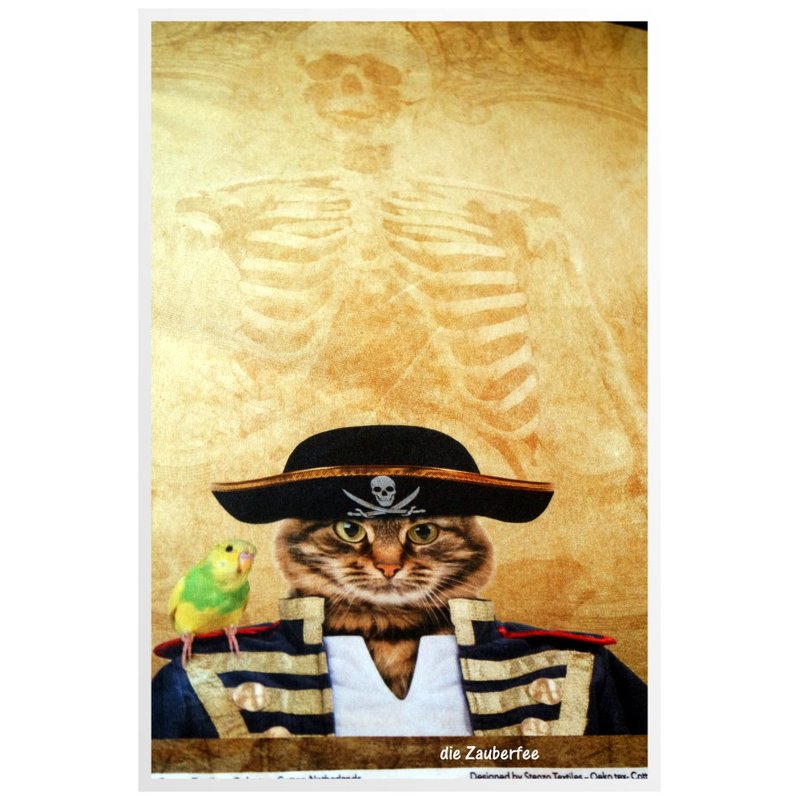 Kaptain Cat, Jersey Digitaldruck, Panel, 11840