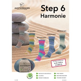 Austermann, Step 6 Harmonie, Sockenwolle, braun/grau, 796, 150g, 410m Lauflänge