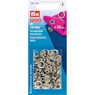 Nähfrei-Nachfüllpackung für 390107, Zackenring, 10mm, silberfarbig, 390106