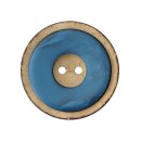 Kokos/Polyesterknopf 2-Loch, 30mm, blau, 454135030006601