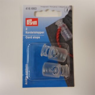 Kordelstopper, 1-Loch, transparent, 416660