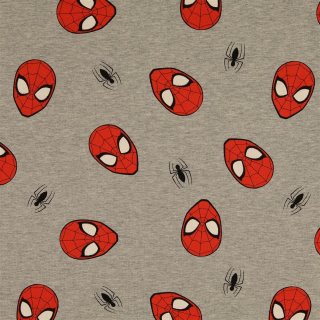 Spider Man, Sweat graumelange, Lizensstoff, 207912.0001 240g/m²