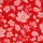 Leinen-Viskose mit Blumenmuster, rot, 2086550008, 138g/m²
