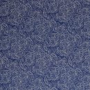 Leinen - Baumwolle mit Paisleymuster blau, Nicole,...