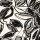 Viskose - Leinen mit Blättermuster, schwarz/grau, 2086230003, 180g/m²