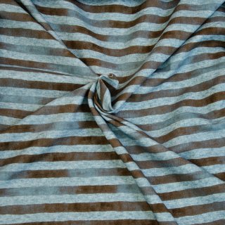 White Stripe, leicht gerauhter Sweat mit Streifen, blau,...