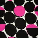 Viskosesatin mit Elasthan, Eira, schwarz/pink Hilco, M 2686/97, RESTST&Uuml;CK 35 cm