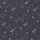 Alpenfleece mit kleinen Pusteblumen, dunkelblau, 401597, RESTST&Uuml;CK 70cm