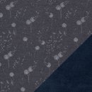 Alpenfleece mit kleinen Pusteblumen, dunkelblau, 401597,...