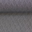 Baumwollstrick Jonas mit Wabenstrickmuster, grau, 1285, 615g/m²