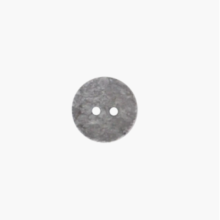 Baumwoll/Polyesterknopf Recycelt , 2-Loch, 12mm mittelgrau, 454136012007601
