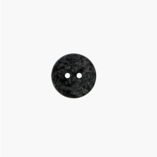 Baumwoll/Polyesterknopf Recycelt , 2-Loch, 12mm schwarz, 454136012008001