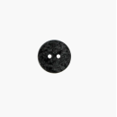 Baumwoll/Polyesterknopf Recycelt , 2-Loch, 12mm schwarz,...