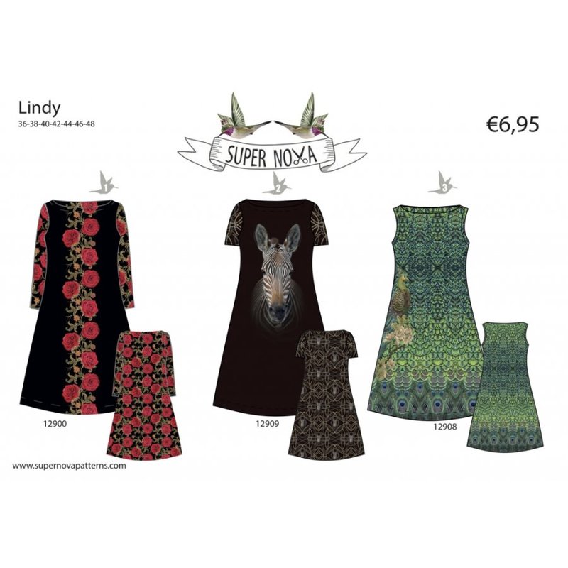 Lindy, Kleid für Damen, Gr. 36-48, Papierschnittmuster von Stenzo