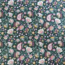 Poplin Kala, bedr. Baumwollwebware, Blumen, Paisley, dunkelgrün, 273886