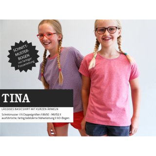 TINA • Basicshirt mit kurzen Ärmeln, PAPIERSCHNITT, Studio Schnittreif, PAPIERSCHNITT