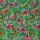 Viskosewebware mit Blumenmuster, grün/pink, Malis, 594365, 100g/m²