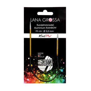 Lana Grossa Rundstricknadel für Socken Aluminium Rainbow