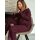 Hudson, angerauhter Melange Flanell, bordeaux, 1338, 145g/m²