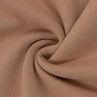kuschelig gerauhter Sweat Hanni, 274 Mocca, 350g/m²