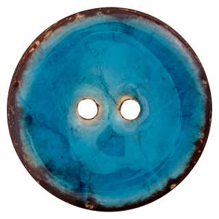 Kokosknopf, 2-Loch, 30mm, türkis, 48611030007001