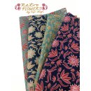 Retro Flowers by Emjo Design, Blumen rot/mint, Canvas, 638263, 230g/m²