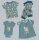 Splish Splash by Mrs Mint Design, Panel mit Otter, smaragd, 100264, Baumwolljersey, 200g/m2