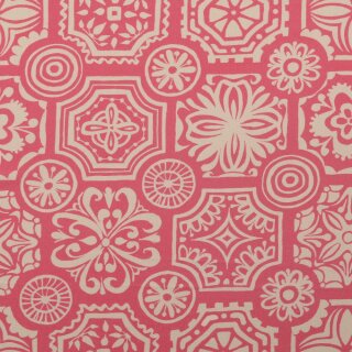 Portugisische Muster, pink, Baumwolldruck digital, 2118340022, 140g/m²