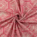 Portugisische Muster, pink, Baumwolldruck digital,...