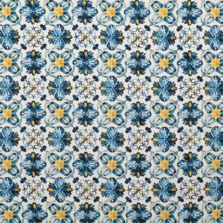 Portugisische Muster, blau, Baumwolldruck digital, 2118330001, 140g/m²